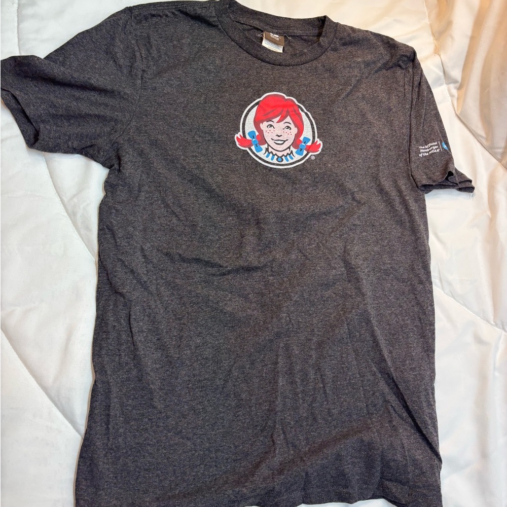 Barco Uniforms Charcoal Gray Short Sleeve Tee with Red Logo